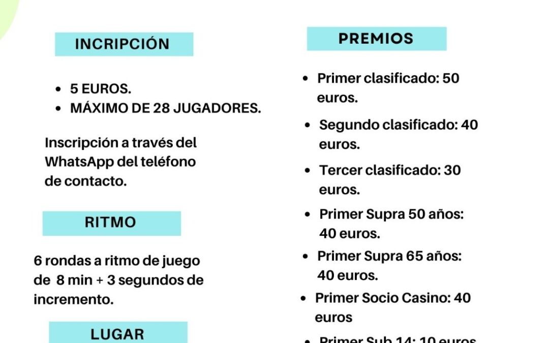 III Torneo de Ajedrez Casino Jerezano