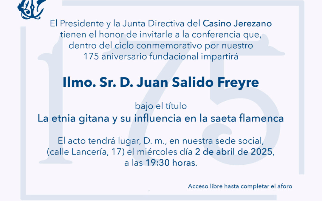 Conferencia Ilmo. Sr. D. Juan Salido Freyre